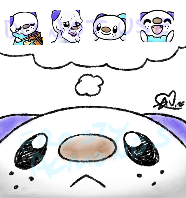 (Almost) Daily Oshawott 1208. Wott is emoting!! Drew some new emotes for the Daily Wott emote server. Three of these were by request, one...was not, maybe it's obvious which. |D