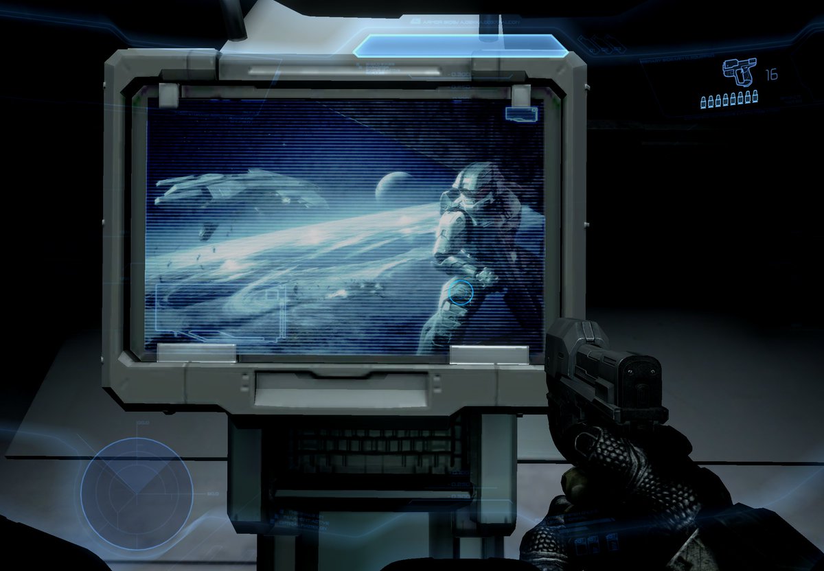 VNanon_'s tweet photo. Master Chief  from the first mission of Halo 4 https://t.co/b00DXjqyFB