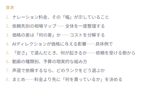 AGESENBEY's tweet photo. 声選🎙️サイトにコラムスペースを新たに開設❗️
今回の記事は👇
「ナレーションの料金、適正価格が分からない…」
多くのひとが悩むポイントだと思います。
✔ 相場の考え方
✔ 価格の決め方（初心者〜プロ）
✔ 安すぎ・高すぎ問題
https://t.co/OSv9oDLidk
ナレーターの料金構造を声選目線で言語化しました。