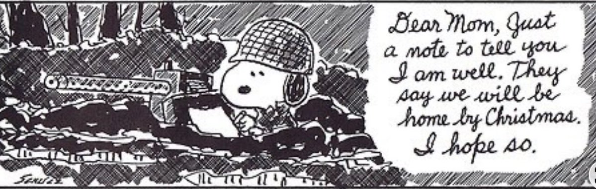 Charles M. Schulz fue reclutado a finales de 1942 permaneciendo en el ejército durante 3 años. Su puesto sería el de sargento mandando un equipo de ametralladoras de 12,70.