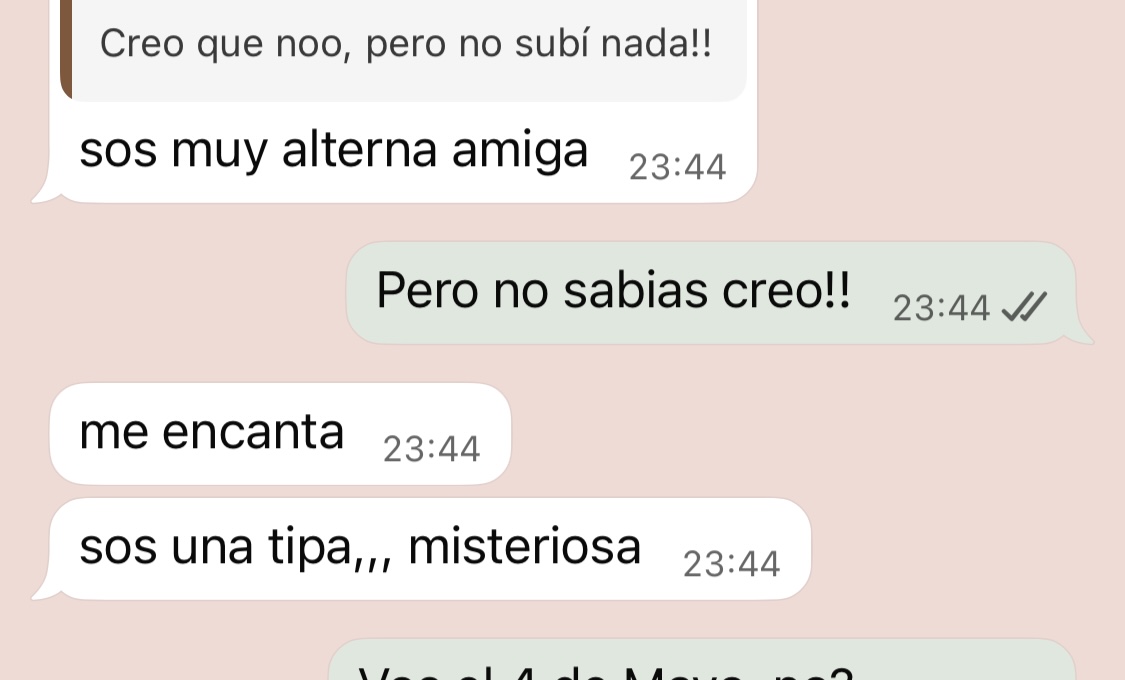 le dije a una amiga que no subí nada por mi cumple a instagram