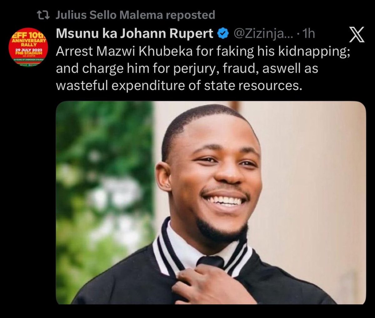 <a href="/Julius_S_Malema/">Julius Sello Malema</a> keeps showing South Africans how evil he is . What a vile human being sies