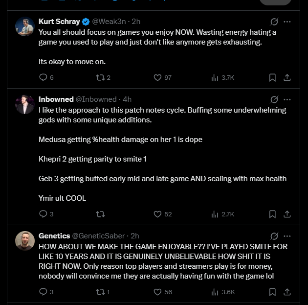 JaydonStegall's tweet photo. The three stages of smite 2 grief. https://t.co/5mnRbGNFQK