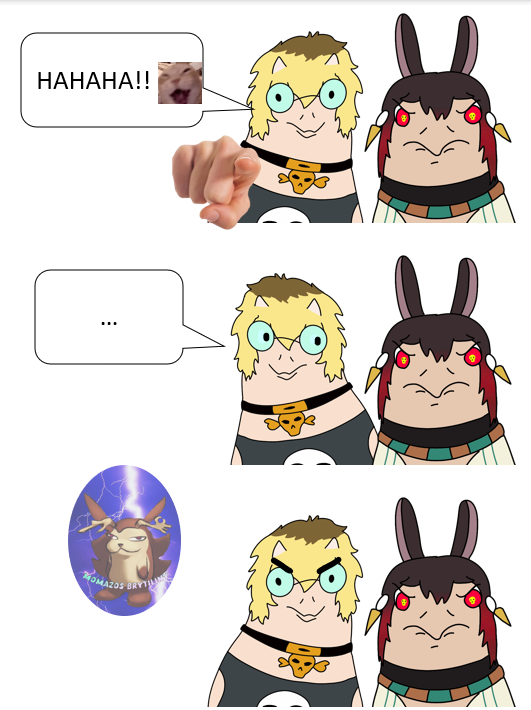 BrythPx's tweet photo. Meme de bajo presupuesto de @BlastyBunny y @mostaza_sastrei https://t.co/bxRPN8WCRw