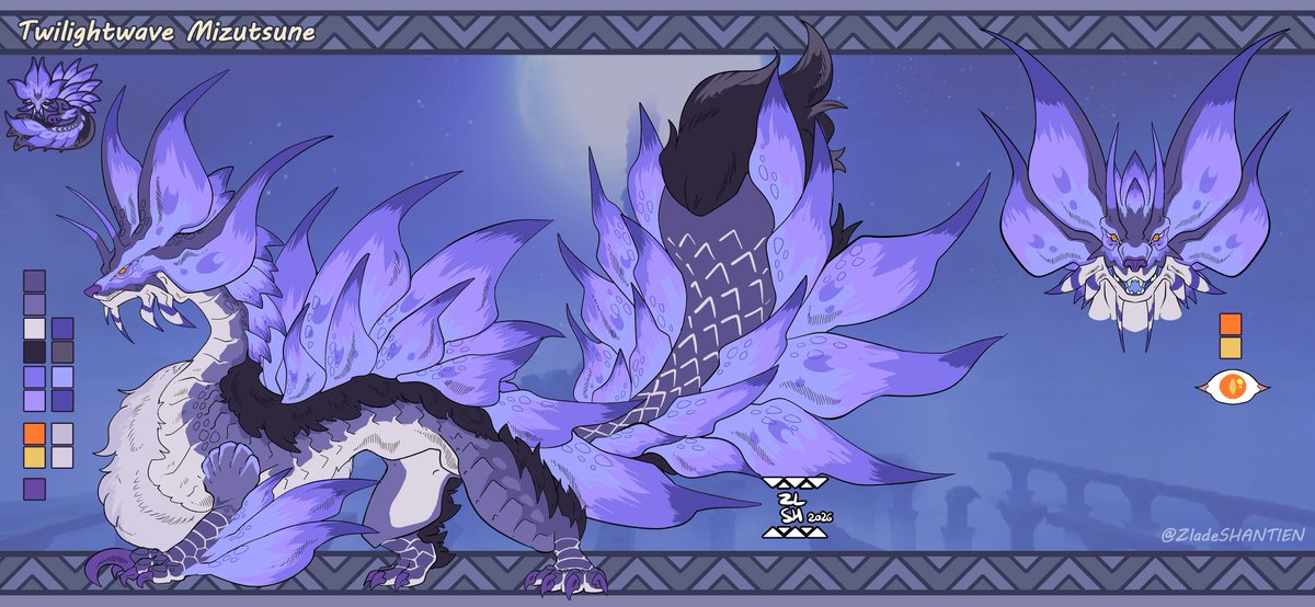ArgusHazeleaf's tweet photo. I've been buying a handful of Mizutsune designs lately, and now I just gotta show them off after buying four of them at this point! 

I got these designs from the amazing artist @ZladeSHANTIEN  ~

I can't wait to try using these guys for my monster hunter DND game~ https://t.co/u8FmtGDdhq
