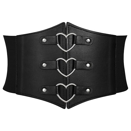 stormrunner_117's tweet image. I just received JKEEMI Women Corset Belt Metal O-Ring Heart-Ring Wide Elastic Waspie Waist Belt for Daily Cosplay Halloween Costumes - 32" fit waist: 29" -34" - Heart Black from Anonymous via Throne. Thank you! throne.com/stormrunner117 #Wishlist #Throne
