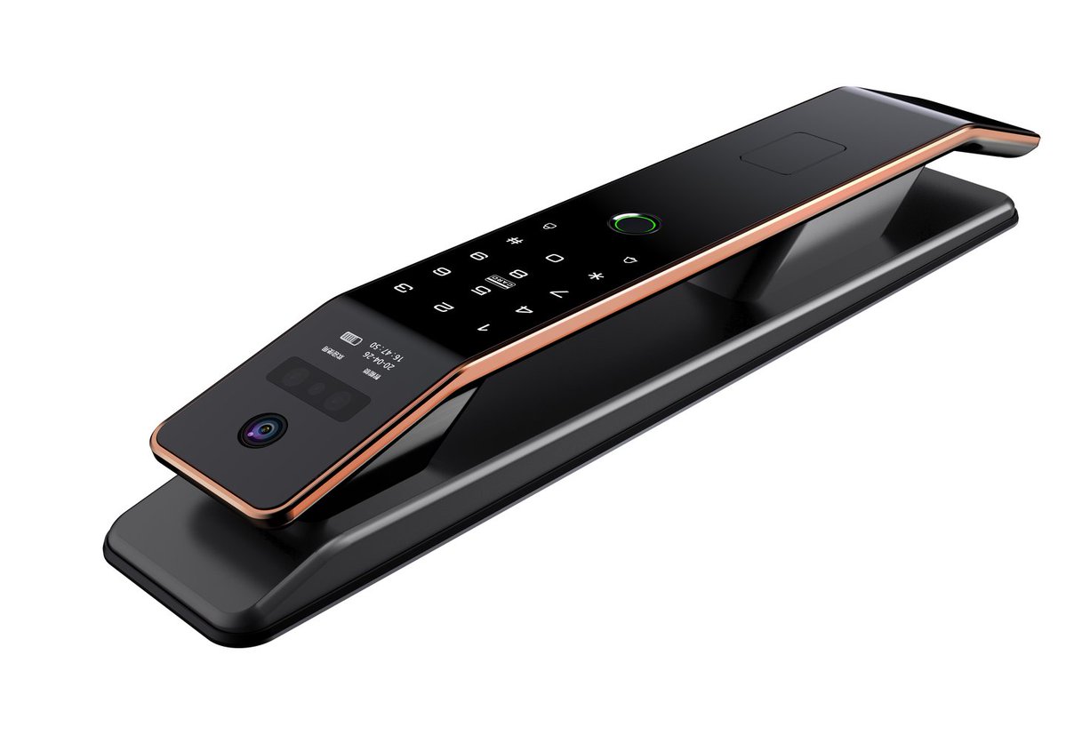 zhongshankaile's tweet image. Premium gold-trimmed full-auto face recognition smart lock with HD cat eye, indoor display, fingerprint, keypad and card access. Supports contactless entry, keeps your home secure and elevates your entry experience.
#SmartLock #FaceRecognitionLock #PremiumSmartLock