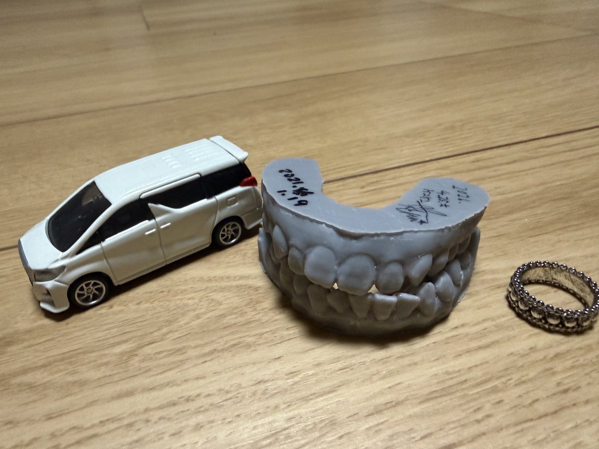 いくみくじで当たった歯型とリングも届きました(アルファードは含まれ