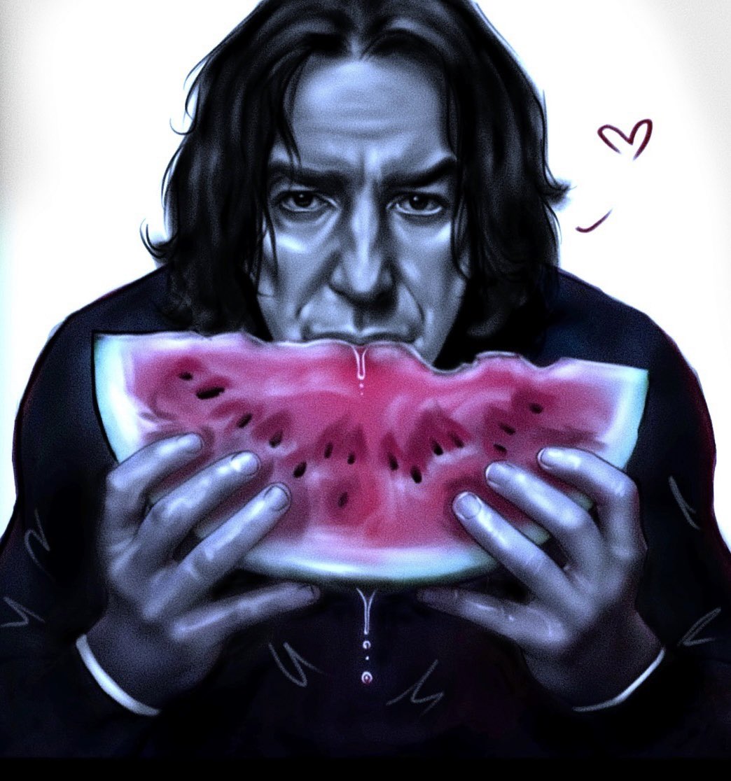 yamahagri_'s tweet image. I want a watermelon
#severussnape #snape #harrypotter