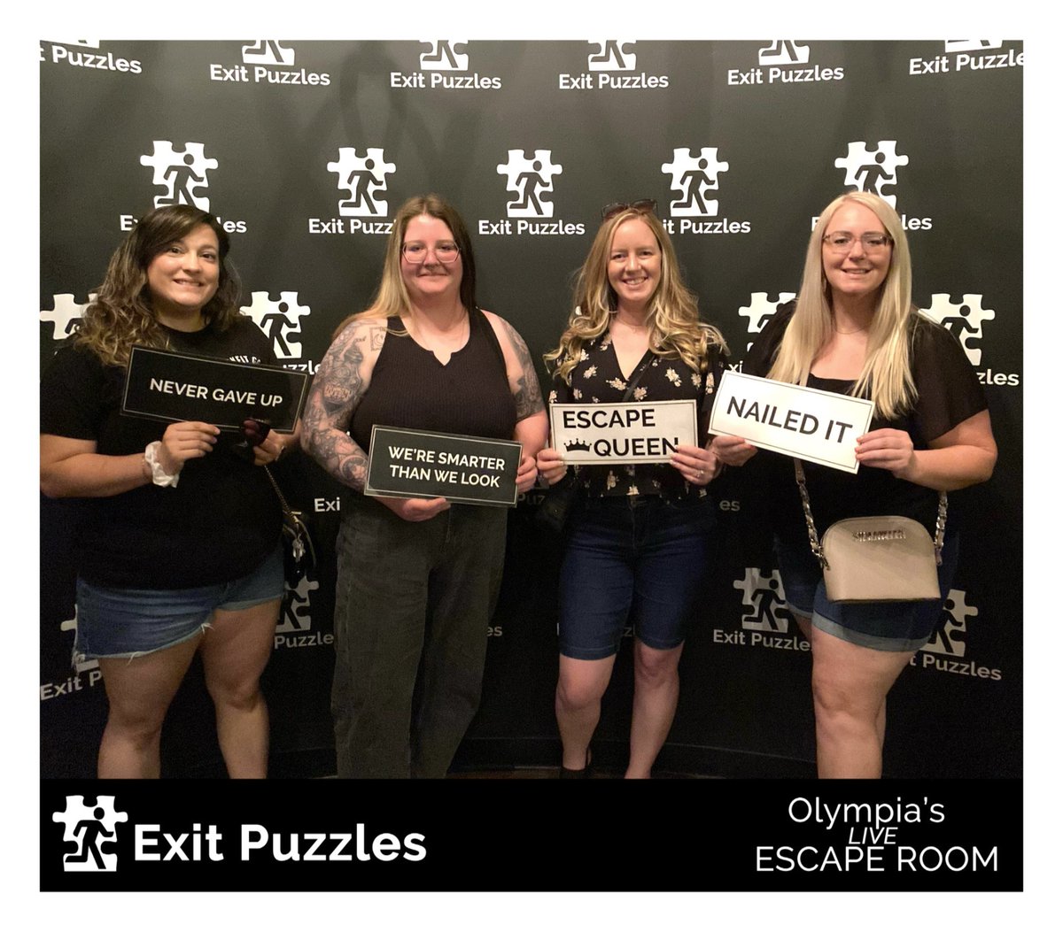 ExitPuzzles's tweet image. Escaped with 21 seconds remaining! Yikes! Fantastic teamwork everyone! Doesn’t get much closer than that 😜

ExitPuzzles.com - Olympia Escape Room 

#EscapeRoom #EscapeRooms #Olympia #WashingtonState