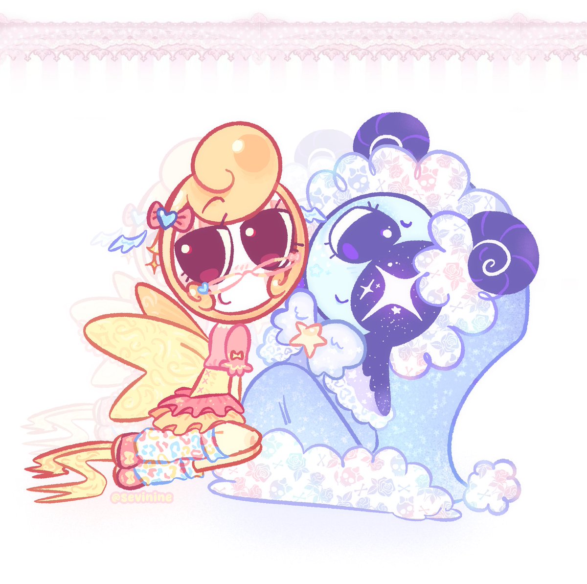 sevi9ine's tweet image. I have no life and I must draw 😂✌️ #beautysleep #glisten #astro #dandysworld