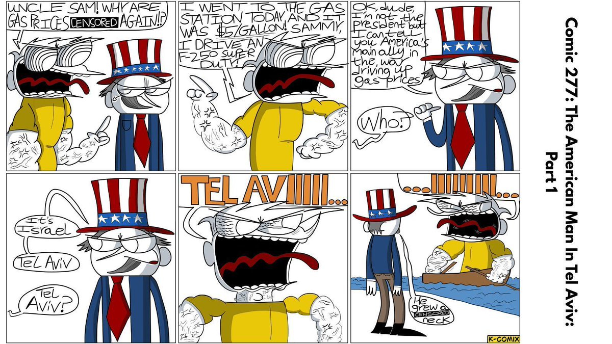 K_Comix's tweet image. Comic 277: The American Man In Tel Aviv: Part 1
#comics #comix #webcomics #webcomix #funnycomics #humor