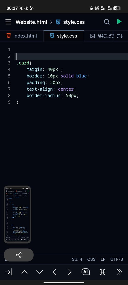 Aibinu9090's tweet image. Still learning CSS 🎨

At first it felt confusing… then the box model and Flexbox started clicking.

Now I understand: • Padding = space inside
• Margin = space outside

Still learning. Still building.

#CSS #WebDevelopment #100DaysOfCode