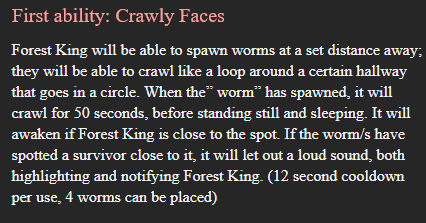 FORSHEISKING's tweet image. #PillarChase2 #TheCoronationDay #ForestKing
I Had Some Ability Rework Concept That Would Be More Accurate To Me.
20 Damage per hit without roots and 30 damage per hit with roots.
Sprint Speed: 30
Stamina: 35