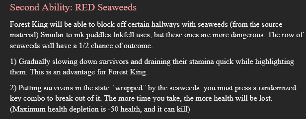 FORSHEISKING's tweet image. #PillarChase2 #TheCoronationDay #ForestKing
I Had Some Ability Rework Concept That Would Be More Accurate To Me.
20 Damage per hit without roots and 30 damage per hit with roots.
Sprint Speed: 30
Stamina: 35