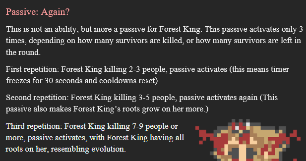 FORSHEISKING's tweet image. #PillarChase2 #TheCoronationDay #ForestKing
I Had Some Ability Rework Concept That Would Be More Accurate To Me.
20 Damage per hit without roots and 30 damage per hit with roots.
Sprint Speed: 30
Stamina: 35