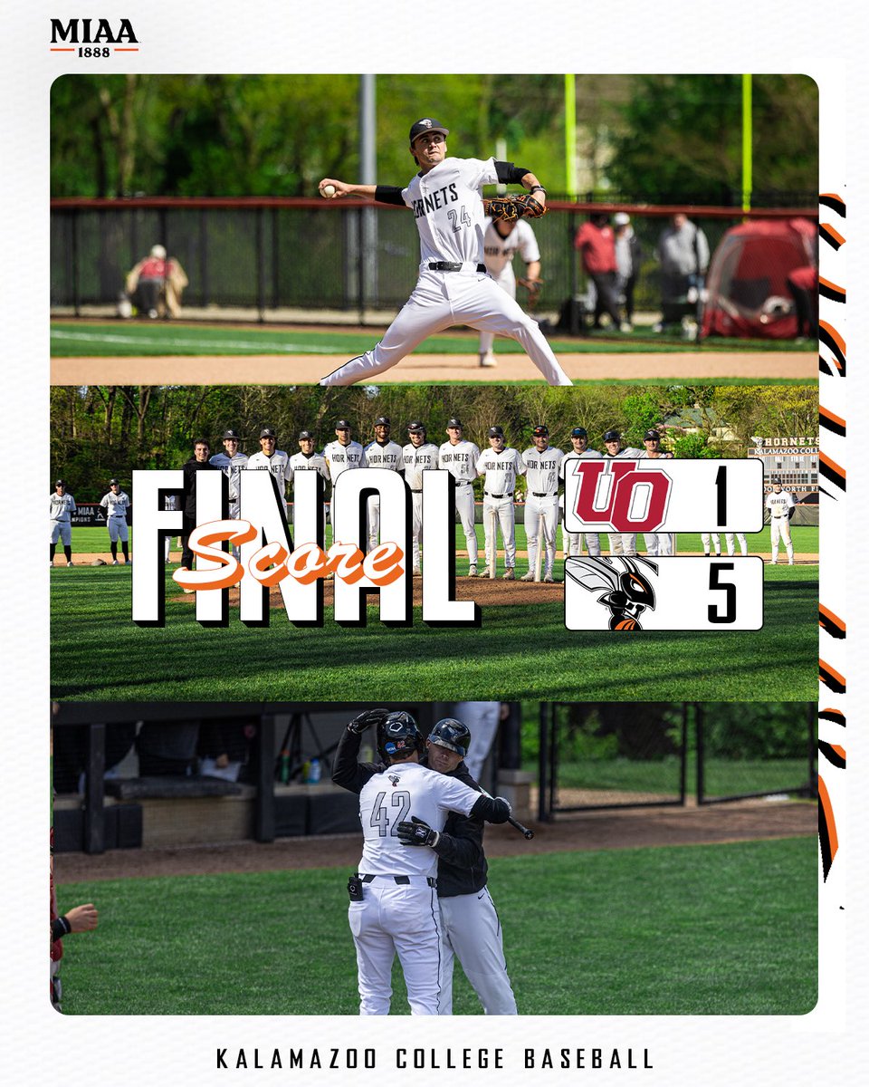 kzoobaseball's tweet image. Kalamazoo takes the final game of the series by a score of 5-1. This win clinches the third 30 win season in the last four years. 🐝⚾️

#d3baseball