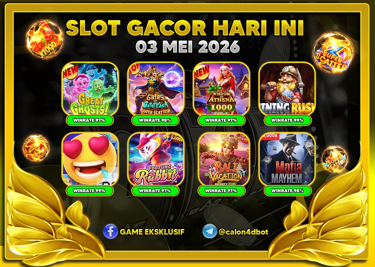 calon4dx's tweet image. 🔥TOP GAME PILIHAN HARI INI 🔥
Game-game terpopuler siap menemanimu bermain hari ini!  Momentum lagi on fire, peluang menang tinggi — langsung putar sekarang dan rasakan keseruan jackpot serta fitur bonus yang menanti!   
#InfoGame #UpdateGame #tranding #GamePopuler #CALON4D