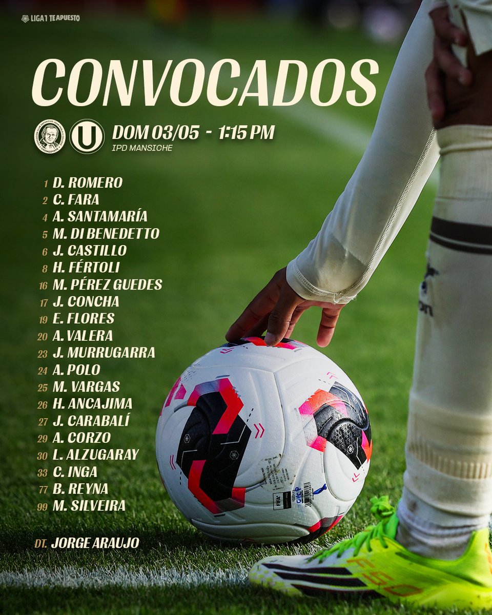𝗟𝗜𝗦𝗧𝗔 𝗢𝗙𝗜𝗖𝗜𝗔𝗟 📋

Estos son nuestros convocados para enfrentar a <a href="/ACD_JuanPabloII/">Juan Pablo II</a> por la fecha 13 del Clausura 2026.

#UnaHistoriaDeGrandeza
