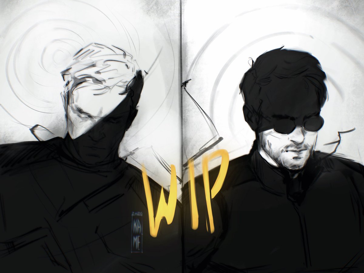 kameyasart's tweet image. not sure if I’m gonna finish this but yeah 
WIP

#daredevil #dexmatt