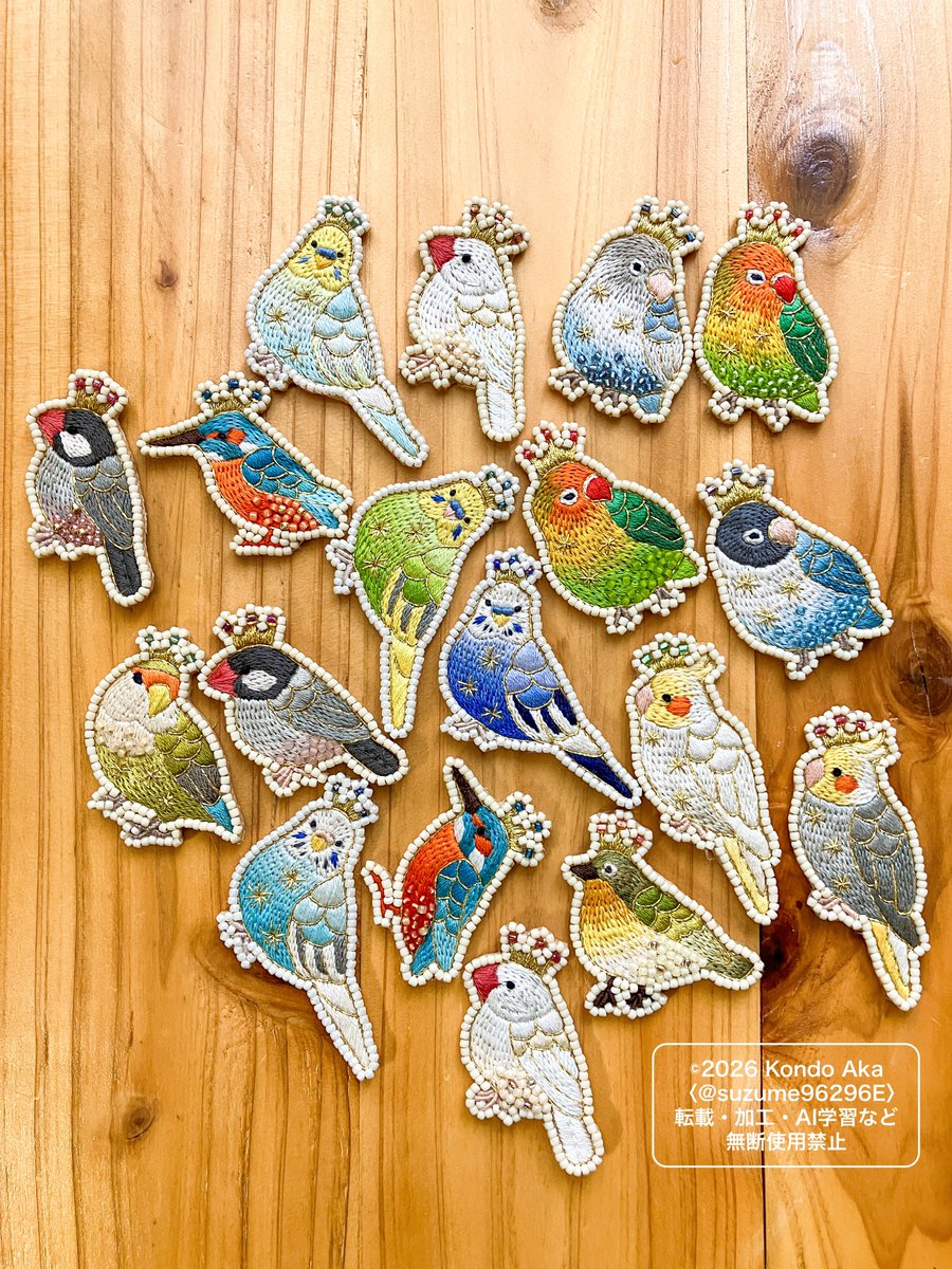 ゴールデンウィークSNS展覧会2026 鳥への重い愛を刺繍にぶつけています。