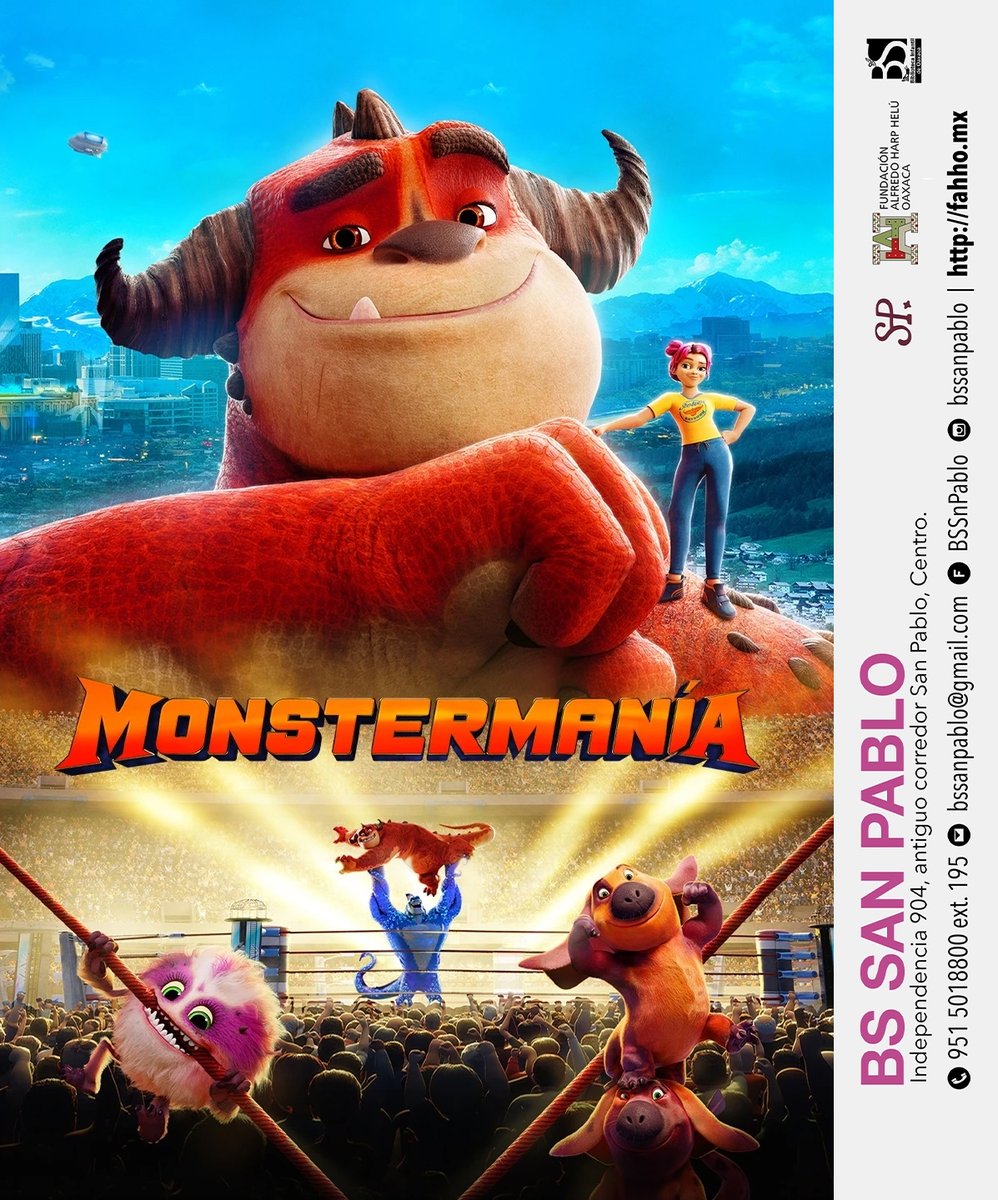 BSsanPablo's tweet photo. ¡Este próximo martes iniciamos nuestro ciclo de cine JUEGOS Y MAGIA en la #BSsanPablo! Te invitamos a ver la siguiente película:

★ Monstermanía ★
➜ Martes 5 de mayo, 17 h.
➜ Recomendada para 4 años en adelante.

Entrada libre.

#RedBS #BibliotecaInfantilBS #FAHHporMéxico https://t.co/M5hqdo3lMC