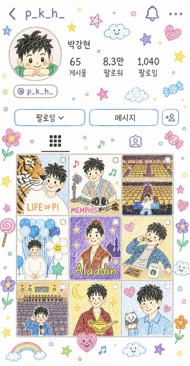 kanghyunhe's tweet photo. 강현님 인스타 피드 그림 버전 https://t.co/jomMmWSDVj