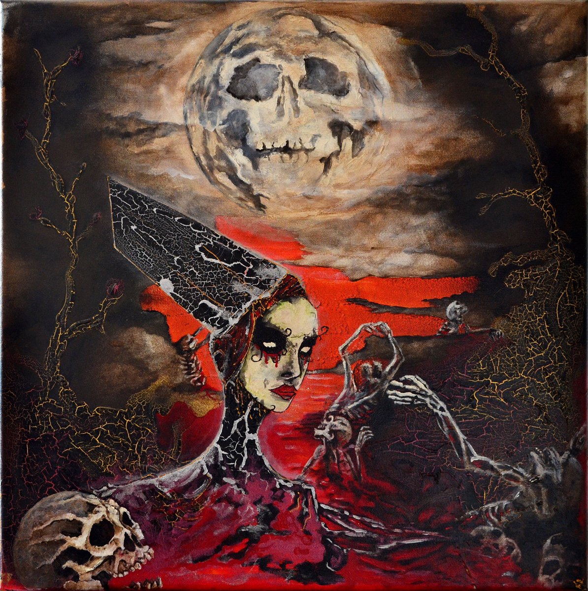 TraceOfRevenge's tweet image. The valley remembers every step.
Every offering. Every scream.
“Bloody Valley” — a ritual that never ended. It only waits.

Enter it:
 traceofrevenge.com/products/blood…

#DarkArt #HorrorArt #SurrealArt #ArtCollectors #OriginalArt