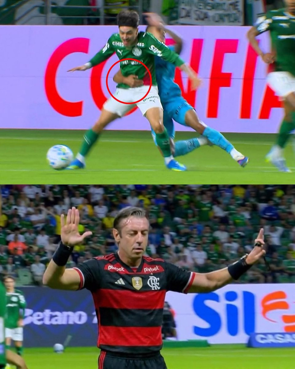 Aqui falta claro e não anulou. 

Querem mesmo o Flamengo.

📷: Mídia do Palestra