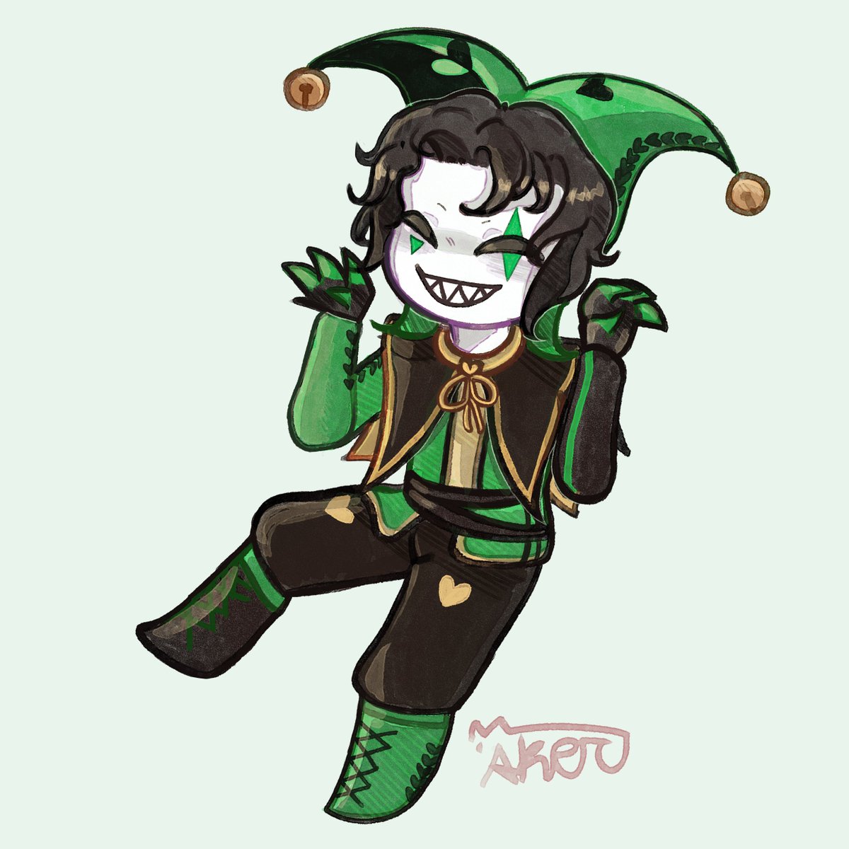 tugatito1231's tweet image. I'M OBSESSED WITH THIS GUY, HE'S TOO CUTE! TwT #thefreakcircus #fanart #drawings #chibi #harlequin #thefreakcircusharlequin #digitalart