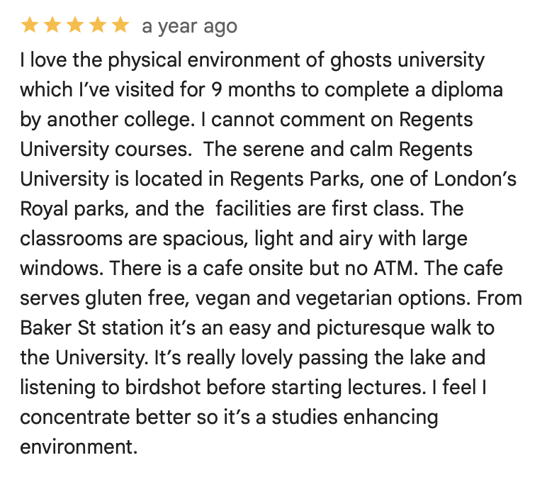 zenostein's tweet photo. what a peculiar review of a university… https://t.co/uXZ8CEG5Vw