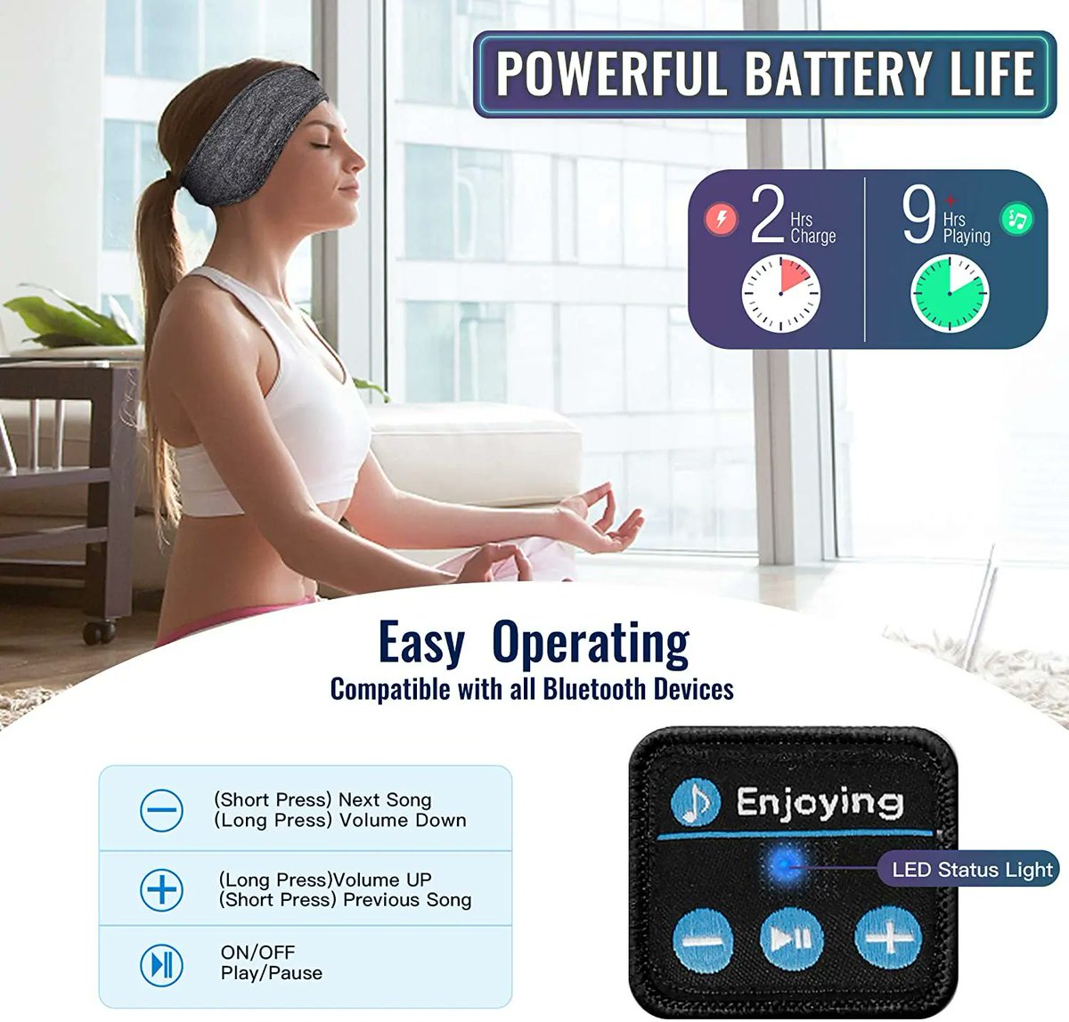 aliexpressbdeal's tweet image. 89 / 
BIG Promotion #11.11 #blackfriday #cybermonday !!!
Thin Summer Sleep Headphones Bluetooth Mask Wireless Sports Headband with Speakers for Workout Jogging Yoga Insomnia Travel

Purchase link: s.click.aliexpress.com/e/_c3GRbOjd

Make your order quickly or add to