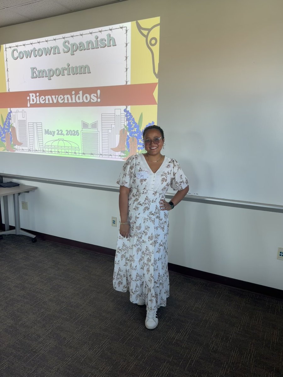 MaestraAllen's tweet photo. Grateful for a day of collaboration, creativity, and growth at the Cowtown Spanish Emporium. We’re building classrooms where language comes alive!
#WorldLanguages #TeacherLife #SpanishTeacher https://t.co/5GMCvXgRPC