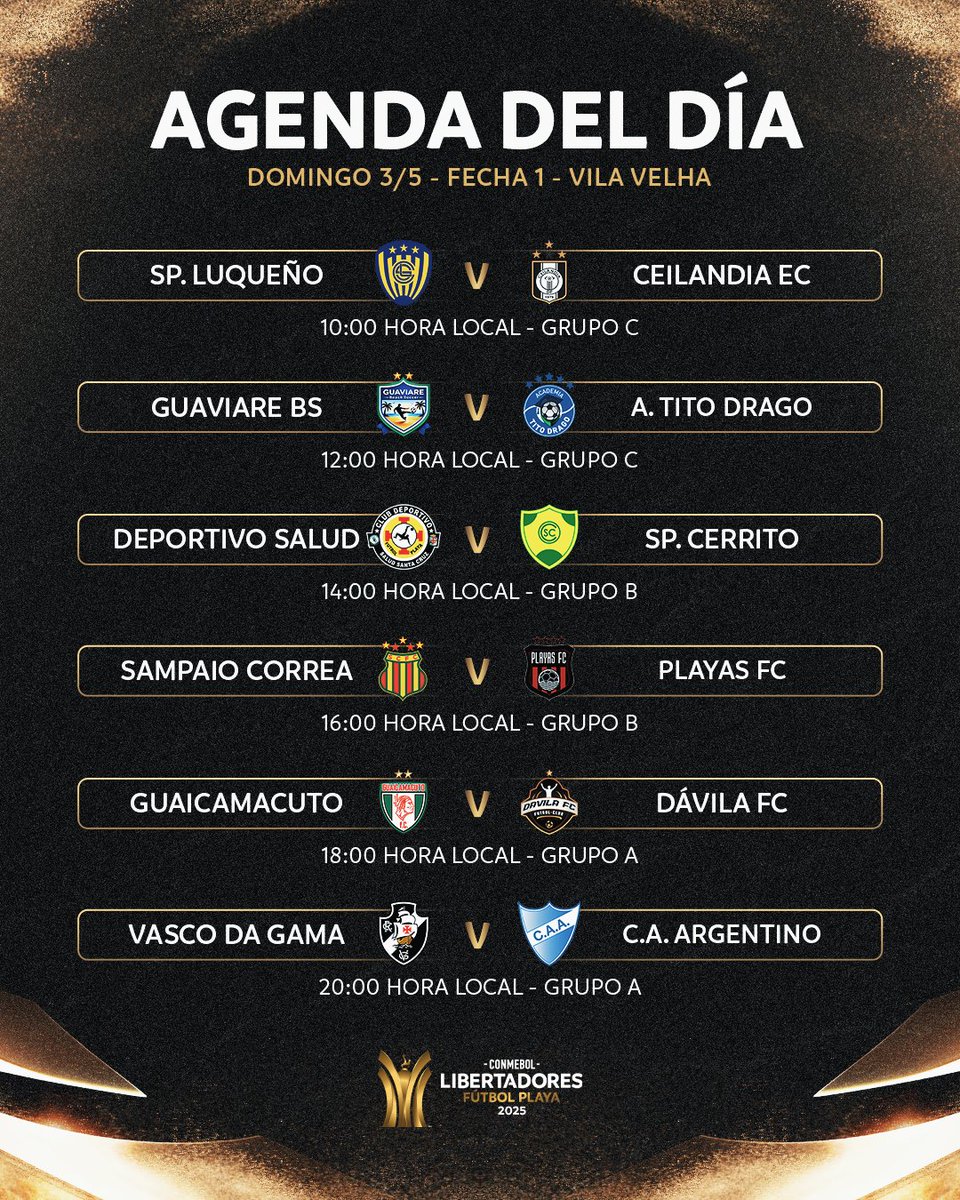 CONMEBOL Libertadores Fútbol Playa tweet media