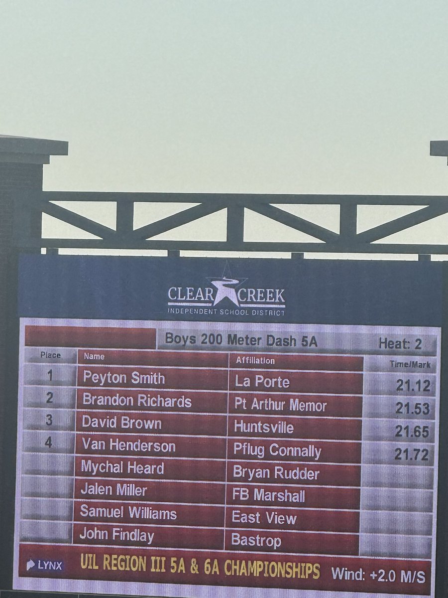 CoachAnderson_S's tweet photo. Cougar athlete Van qualifies for the Region 3 200m finals tomorrow in Webster, TX. Let’s go!! #CougarVille #CTC #CatSpeed https://t.co/fE34oZFVAu