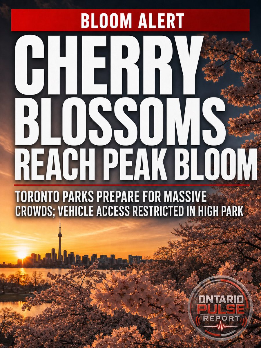 onpulsereport's tweet image. 🌸 BLOOM ALERT

Toronto says cherry blossoms will hit peak bloom this weekend, with High Park expecting massive crowds and vehicle access now restricted.

#Toronto #CherryBlossoms