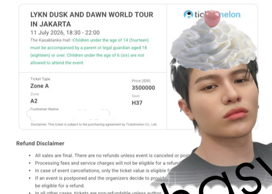 shaasyi's tweet photo. WTS  LYKN DUSK AND DAWN WORLD TOUR JAKARTA | PRICE NEGOTIABLE 

🎫8,5mio for 2 tix (SEC A 2 ROW H -37,38) CENTER VIEW

rfs : upgrade to VIP tix 
can pay half first 2mio / tix

guaranteed safe. tix jastip at @jastipbyris 

#LYKNDuskAndDawnWorldTour2026
#lyknduskanddawnxjakarta https://t.co/Cjsaax2pvm
