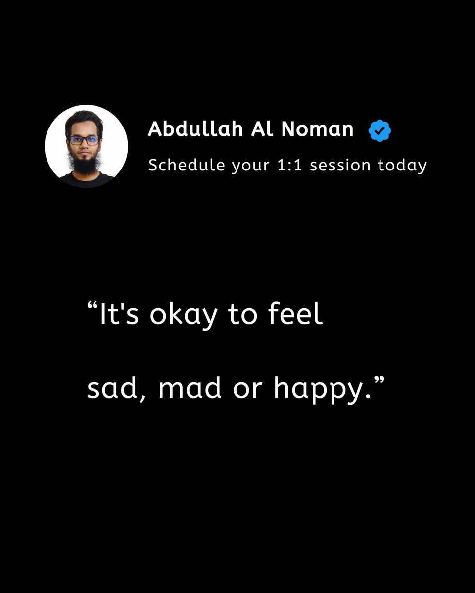 AbdullahAlNoman's tweet photo. "It's okay to feel sad, mad or happy." 💛

Big feelings come and go, just like waves.
All your feelings are okay.

You can feel mad and still be kind.
Feelings visit us, then they go away.

Share your comment now.

#Feelings
#PersonalCoach
#MindCoachAbdullah
#LifeCoach #MindCoach https://t.co/pt4EqxhG3q