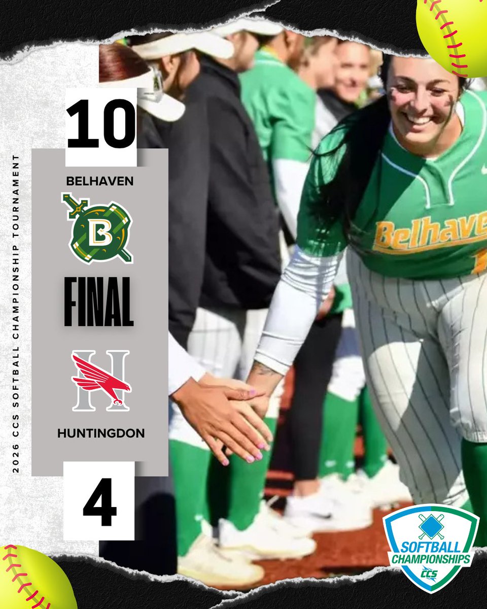 CCofSouth's tweet image. Champions crowned 🏆🥎

@belhavenblazers come out on top and take down @hchawkssports to secure the CCS Softball Championship title! What a battle to finish the season 👏

#CCS | #CCSSB | #CCSChampionships |#WeAreTheSouth