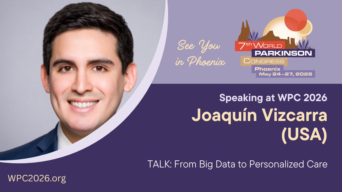 WorldPDCongress's tweet image. At #WPC2026, Joaquín Vizcarra, MD presents during a parallel session, exploring AI, Big Data, and Digital Devices in #Parkinsons Care.
wpc2026.org/ScientificProg…