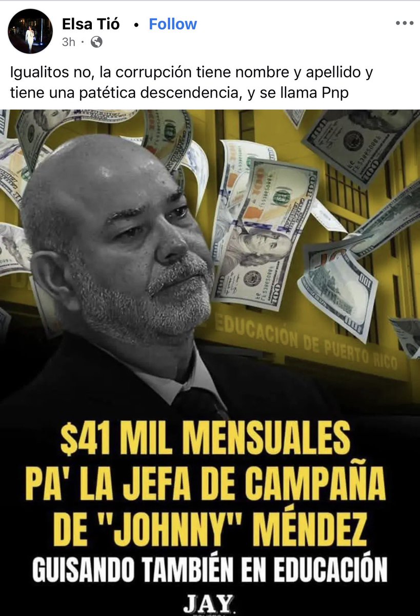 Criticaron a la nueva CEO x cobrar $60k/mensuales, pero se quedan Callados con la Jefa de Campaña de Johnny Méndez y sus $41k/mens.

Critican a los Estudiantes x Luchar x una Mejor Universidad, y se quedan Callado con la Jefa de Campaña de Johnny Méndez y sus $41k/mens.