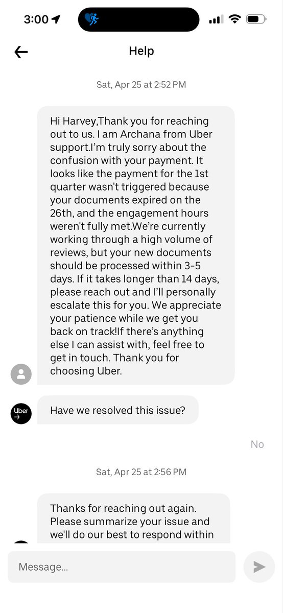 HBR3's tweet photo. @Uber @casendems @GigUnionNorCal my healthcare stipend was due, but document was suddenly expired. After multiple attempts to resubmissions, I contacted Help. They told me that my document was approved and I’ll receive payment. Days later they changed their mind #prop22fraud https://t.co/HiVv3MO0yW