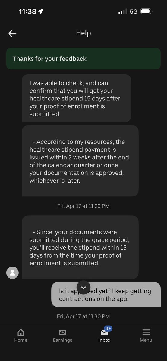 HBR3's tweet photo. @Uber @casendems @GigUnionNorCal my healthcare stipend was due, but document was suddenly expired. After multiple attempts to resubmissions, I contacted Help. They told me that my document was approved and I’ll receive payment. Days later they changed their mind #prop22fraud https://t.co/HiVv3MO0yW