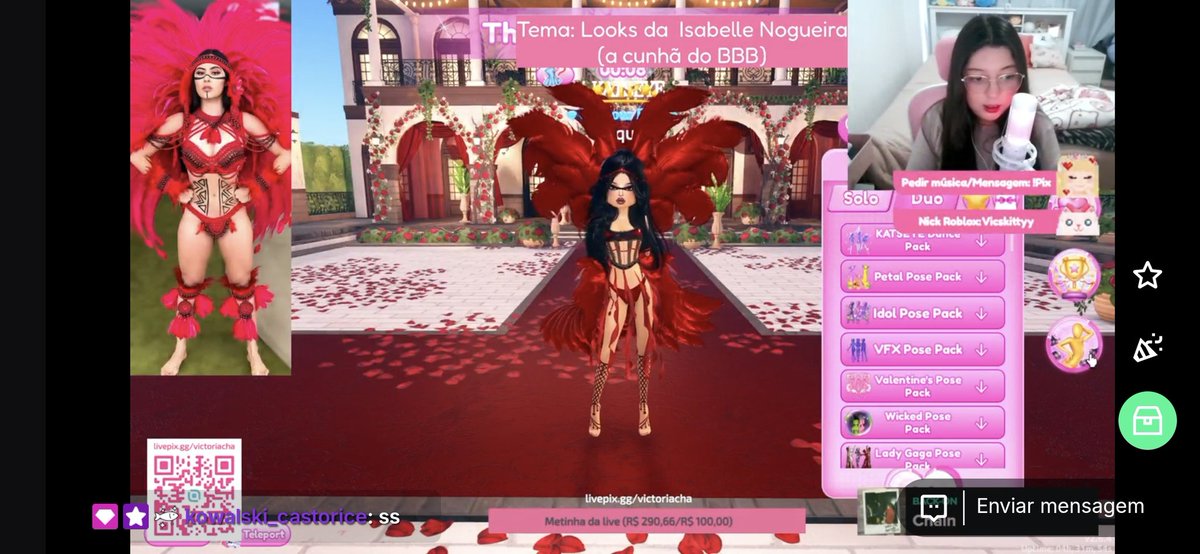 Do nada a Isabelle Nogueira como tema no Dress To Impress