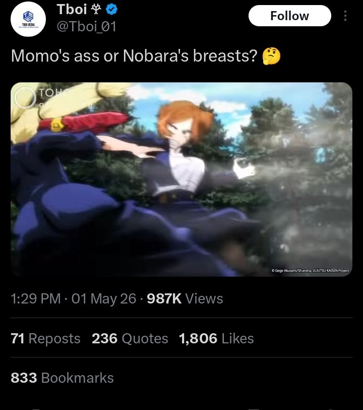 Nobara Kugisaki (AU) tweet media