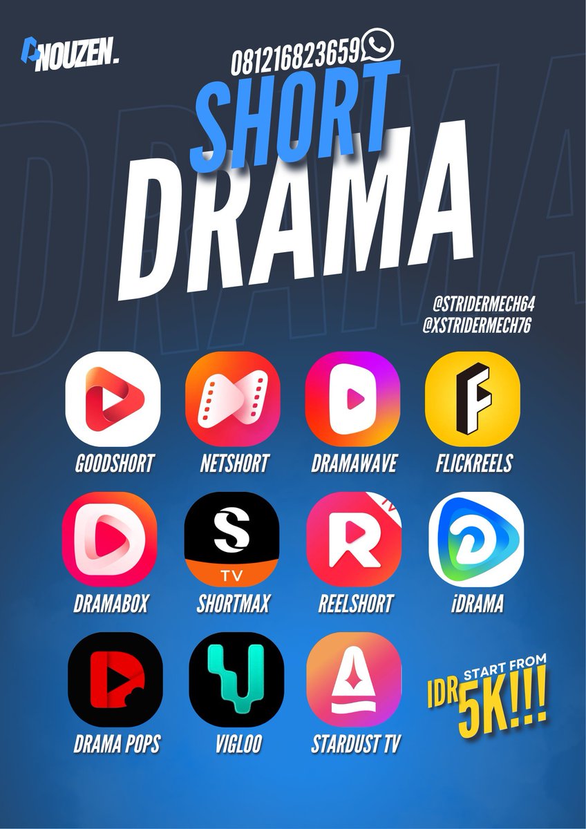 xstridermech76's tweet photo. Mau nonton short drama? disini aja! Payment setelah kalian dapet kontennya. Open hampir semua apps (flareflow, goodshort, netshort, dramawave, dramabox, stardust tv, reelshort, shortmax, flickreels, vigloo, dramabite, flextv, iDrama, fundrama, reelife, drama pops, radreel, starshort, etc). Mulai dari 5k an aja, BISA BY DM ATAU KE BIO YA! #zonauang #zonajajan