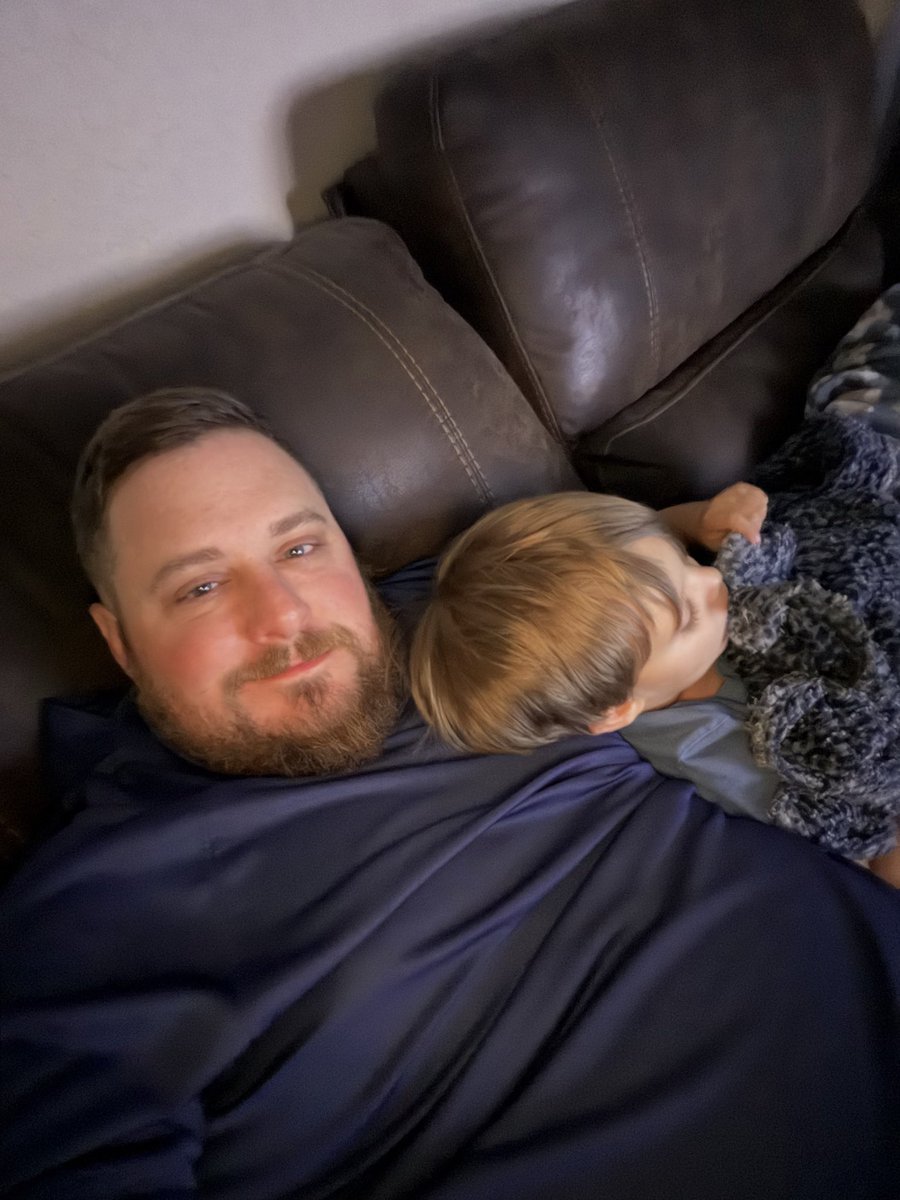 JBradDeBord's tweet image. When little Chip can’t sleep &amp;amp; wants to watch the @Braves with Dad! #BravesCountry #DadLife