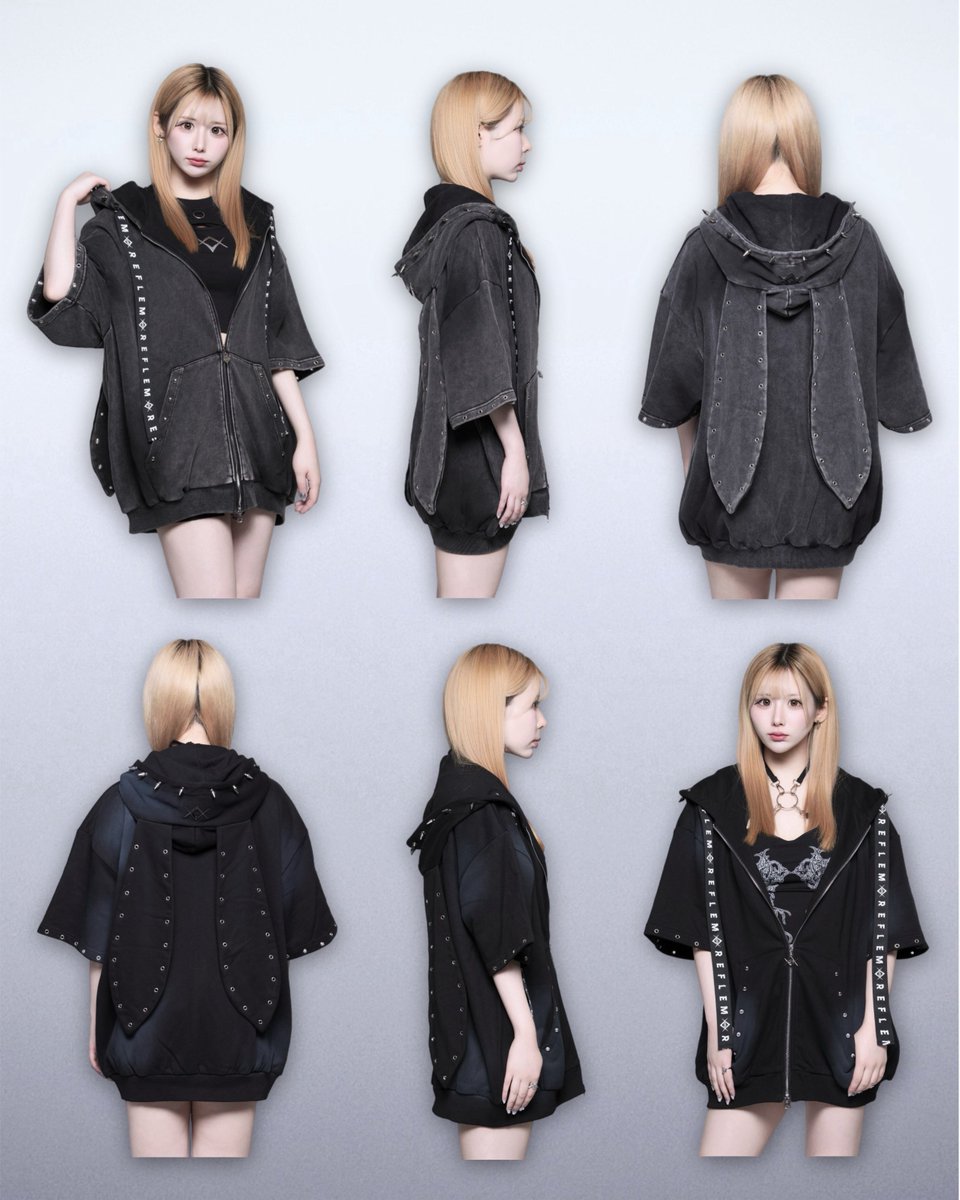 ACRO TOKYO NEW ARRIVAL BRAND POPULAR SERIES 顔料加工ウサ耳ZIP