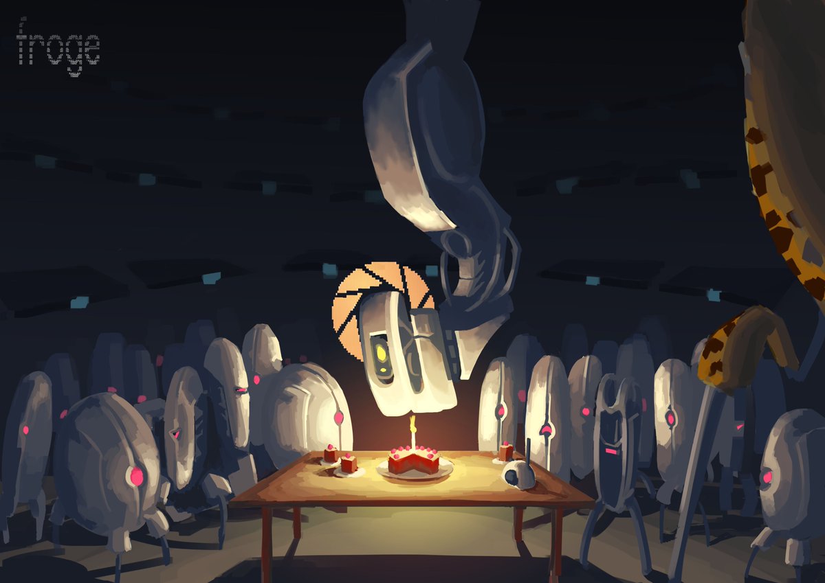 psychofroge's tweet image. Tke Last Supper #portal #art #GLaDOS