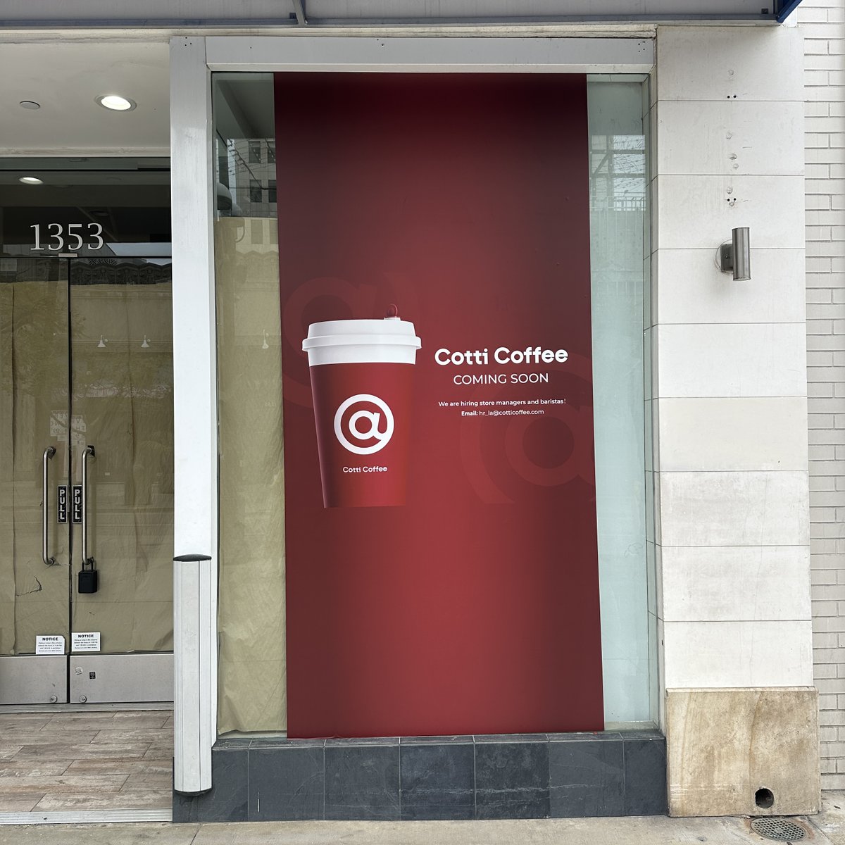3rdStOccupancy's tweet photo. Cotti Coffee is coming soon to 1353 3rd Street (directly across from Starbucks) on Santa Monica's Third Street Promenade.
https://t.co/uqJJ9l7byg

#santamonica #thirdstreetpromenade https://t.co/01m6BnSmTb